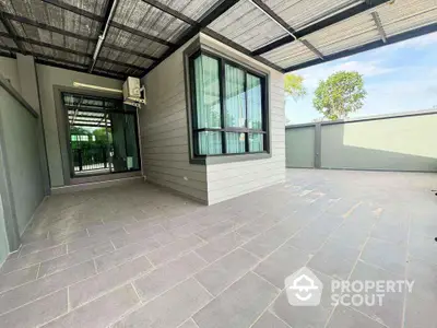 Spacious modern patio with sleek design and ample natural light