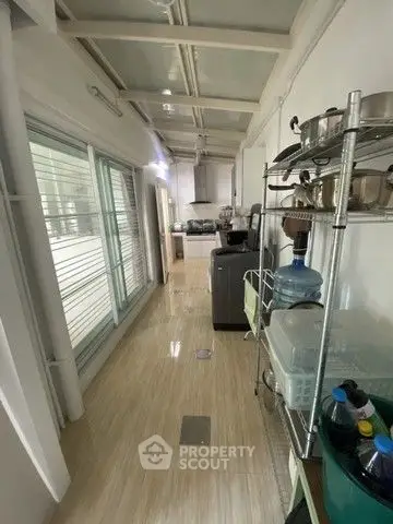 Spacious kitchen with modern appliances and open layout