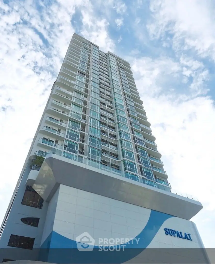 Stunning high-rise building with modern architecture against a clear blue sky.