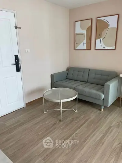 Cozy living room with modern decor and stylish furniture