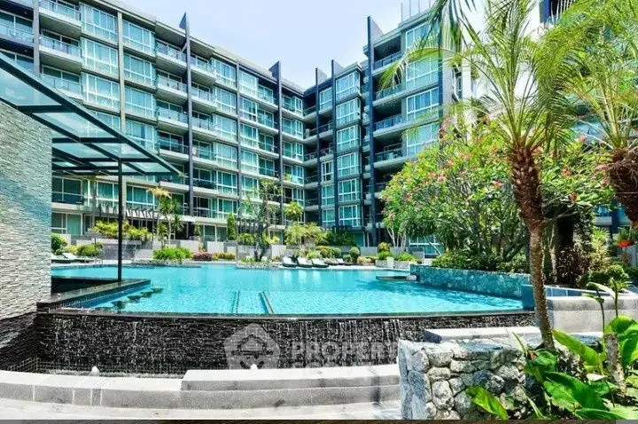 Luxurious condominium with stunning pool and lush landscaping