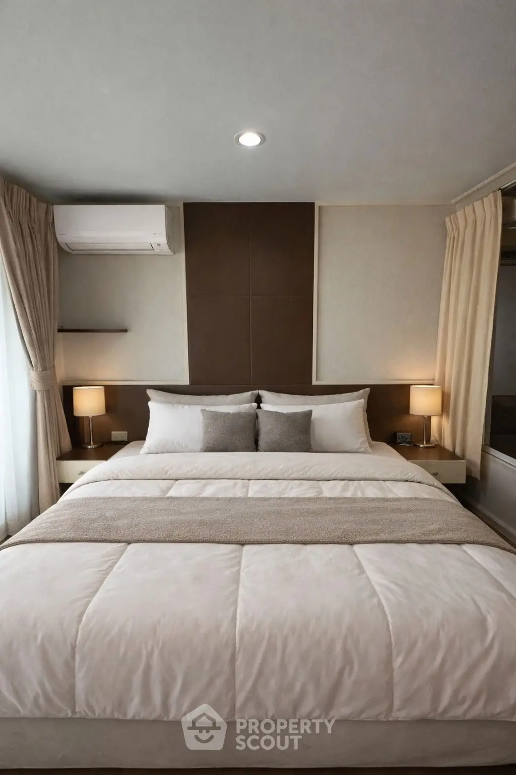 Luxurious bedroom with elegant decor and cozy ambiance