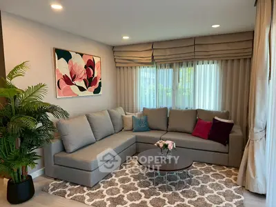 Stylish living room with modern sectional sofa and elegant decor