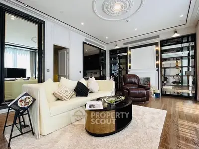 Luxurious living room with elegant decor and modern furnishings