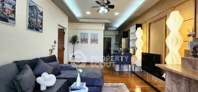 Stylish living room with modern decor and cozy seating area