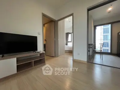 Modern apartment interior with open living space and natural light