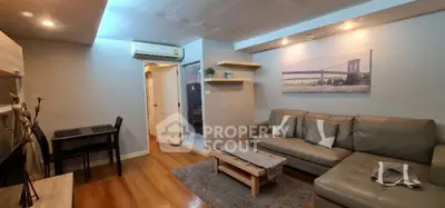 Cozy living room with modern decor and wooden flooring