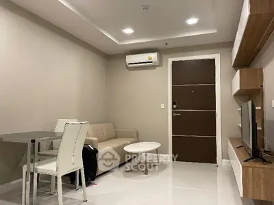 Modern interior with sleek design and air conditioning unit