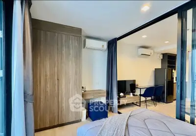 Modern bedroom with open layout and stylish decor