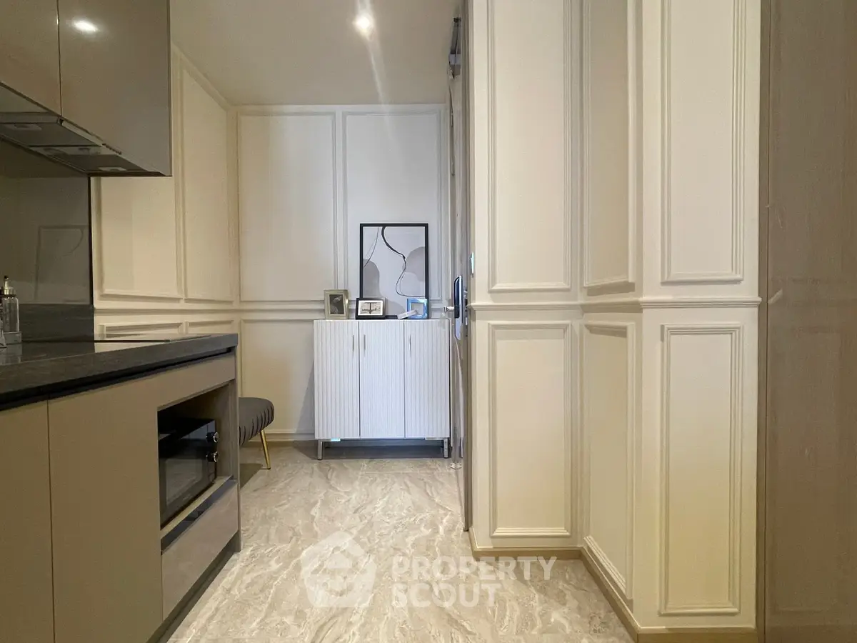 Elegant kitchen with modern cabinetry and sleek design