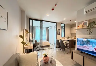 Luxurious modern bedroom with elegant decor and ambient lighting