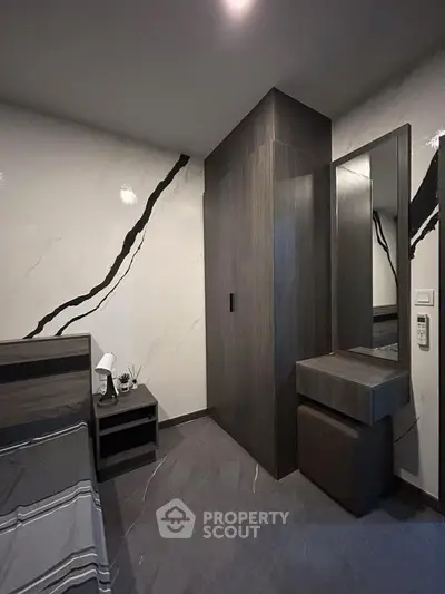 Modern bedroom with sleek design and stylish decor