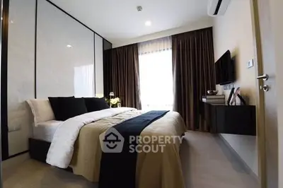 Luxurious modern bedroom with elegant decor and natural light