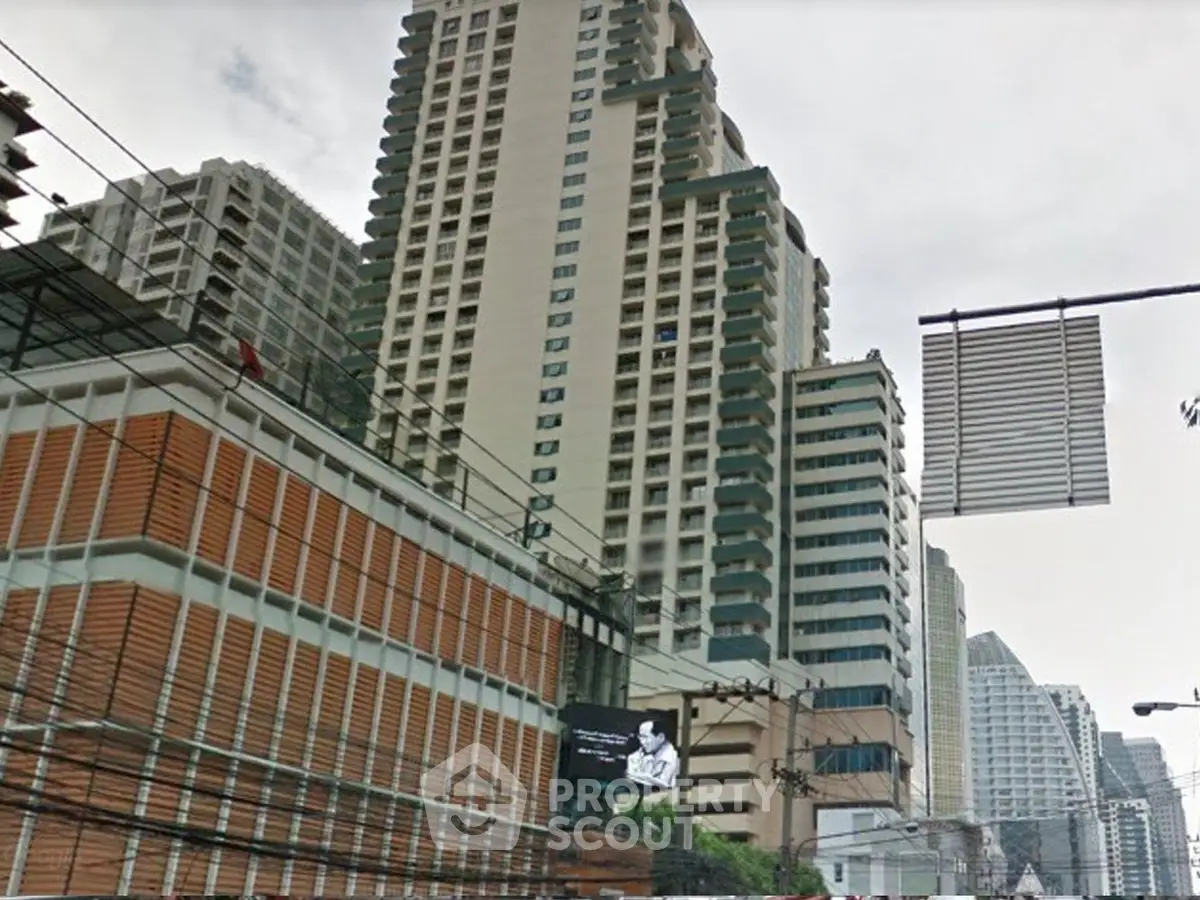 Stunning high-rise building with modern architecture in urban setting