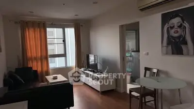 Chic modern living room with stylish decor and ample natural light