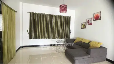 Modern living room with stylish sofa and elegant decor