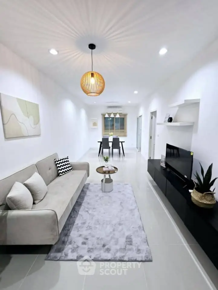 Modern living room with stylish decor and open layout