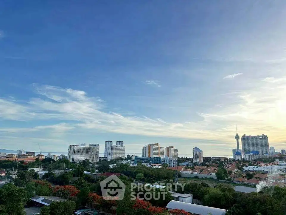 Stunning cityscape view with skyline and lush greenery, perfect for urban living enthusiasts.