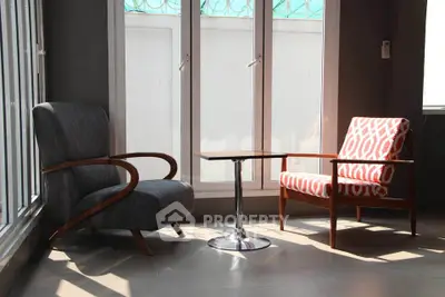 Chic modern seating area with stylish armchairs and natural light