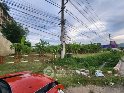 Vacant land with lush greenery and banana trees, ideal for development opportunities.