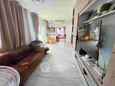 Spacious living room with modern decor and open layout