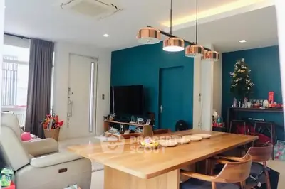 Stylish living room with modern decor and elegant lighting