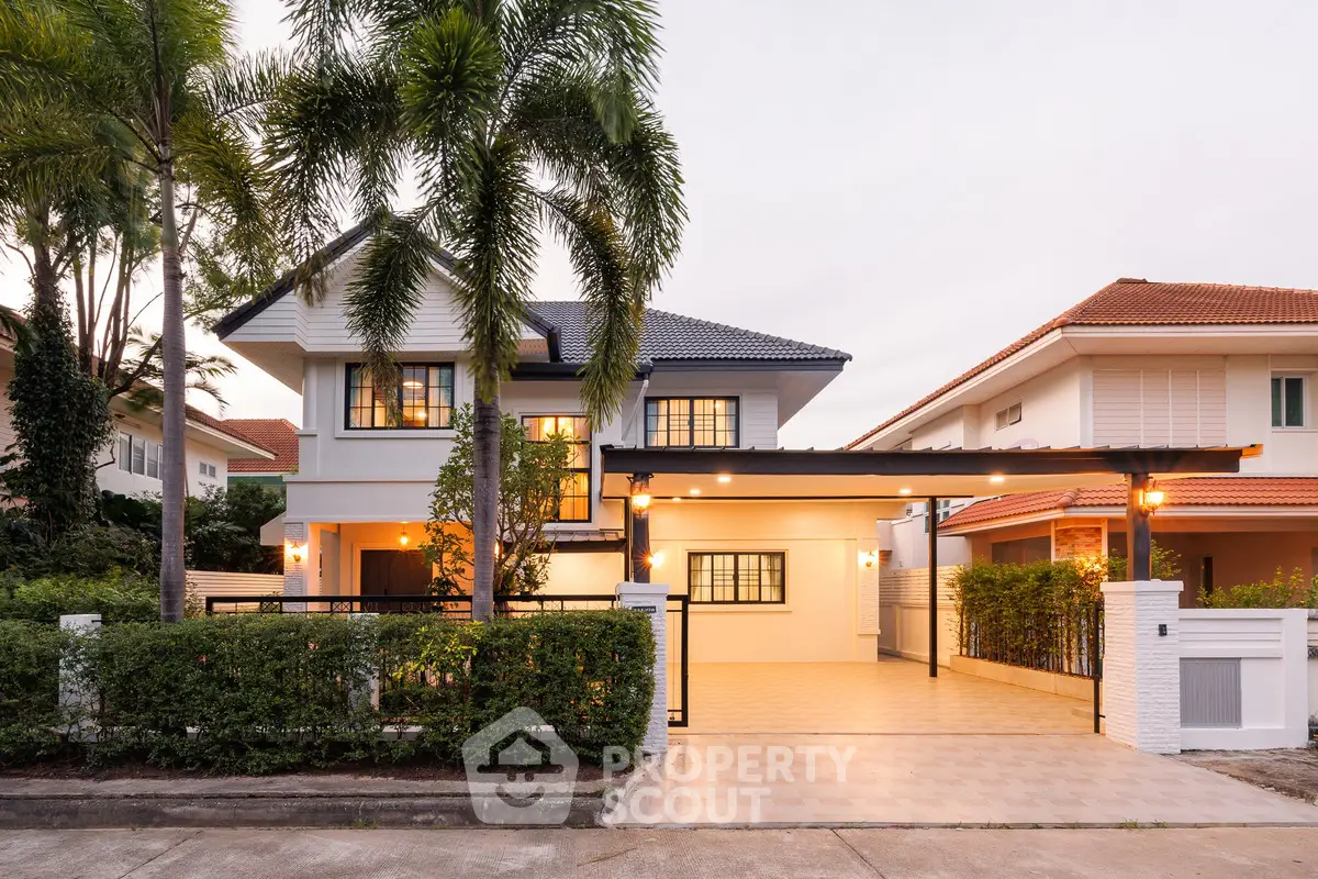Charming suburban house with modern design and spacious driveway
