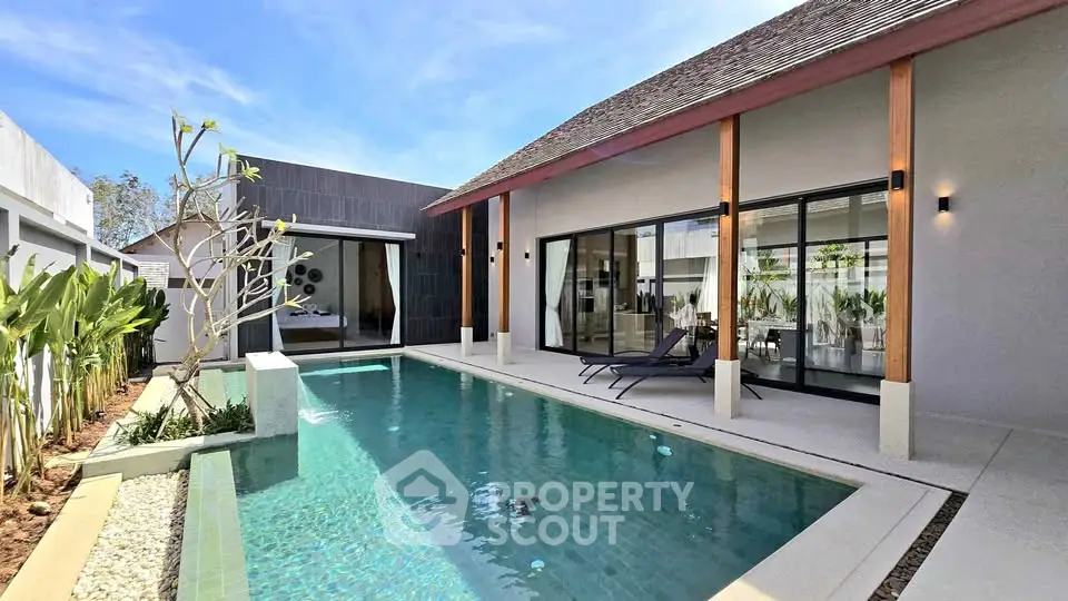 Luxurious villa with private pool and modern design, perfect for relaxation and leisure.