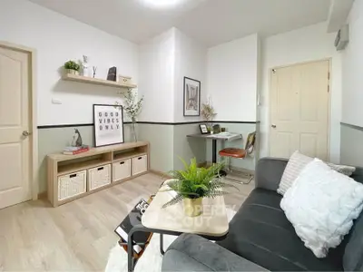 Chic living room with modern decor and cozy seating area