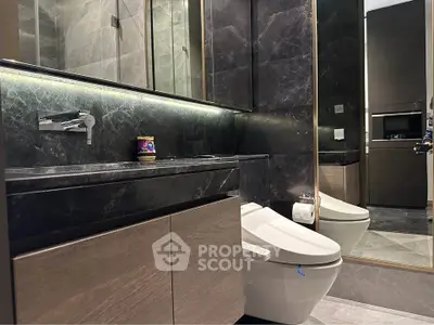 Luxurious modern bathroom with sleek design and high-end fixtures