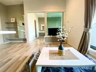 Modern living room with stylish decor and open layout