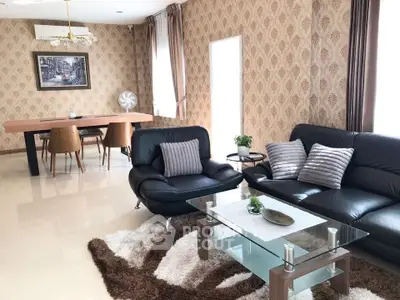 Elegant living room with modern furniture and stylish decor