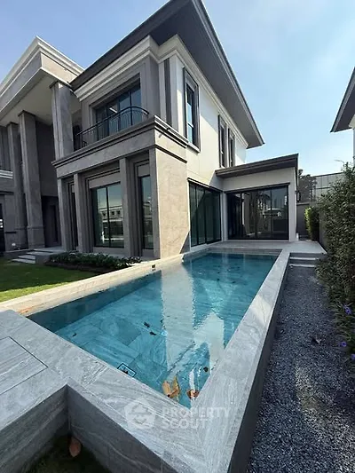 Luxurious modern home with private pool and elegant architecture
