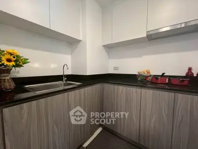 Modern kitchen with sleek cabinetry and stylish decor