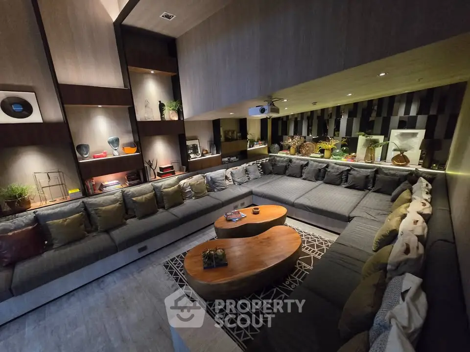 Luxurious living room with spacious seating and modern decor