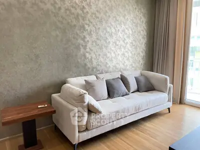 Modern living room with stylish sofa and elegant decor