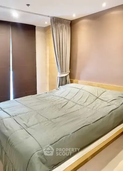 Cozy bedroom with modern design and natural light