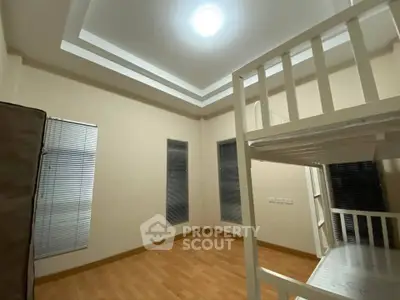 Spacious bedroom with bunk bed and modern ceiling design