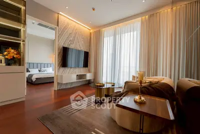Luxurious modern living room with elegant decor and spacious layout