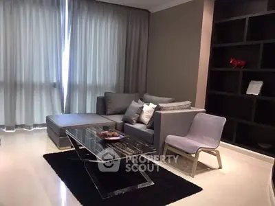 Modern living room with sleek furniture and elegant decor