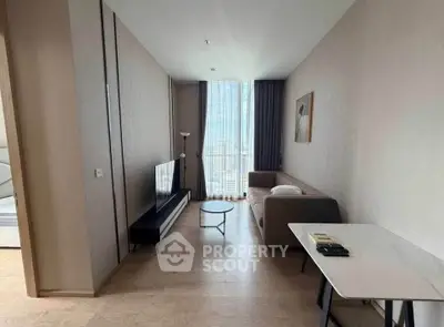 Modern living room with sleek furniture and natural light, perfect for urban living.