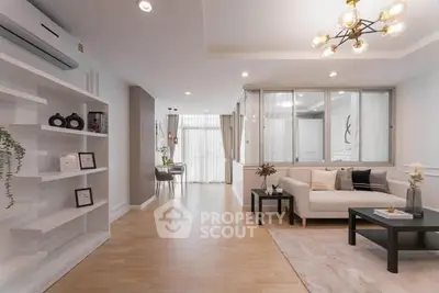 Spacious modern living room with elegant decor and natural light