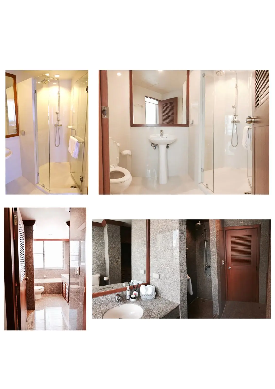 Modern bathroom with glass shower, sleek fixtures, and elegant design, perfect for luxury living.