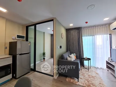 Modern living room with open layout and stylish decor
