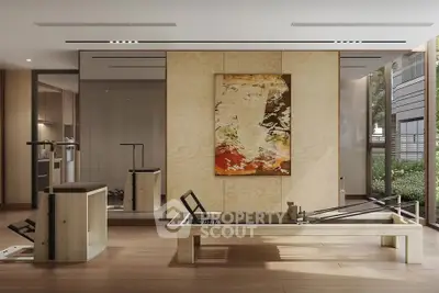 Luxurious home gym with modern Pilates equipment and stylish decor