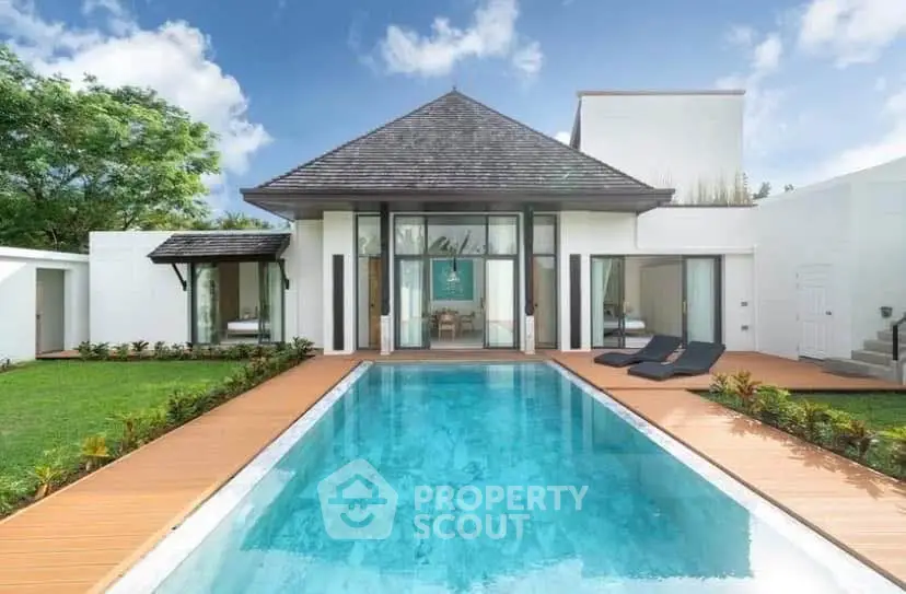 Luxurious villa with private pool and modern design, perfect for relaxation and entertaining.