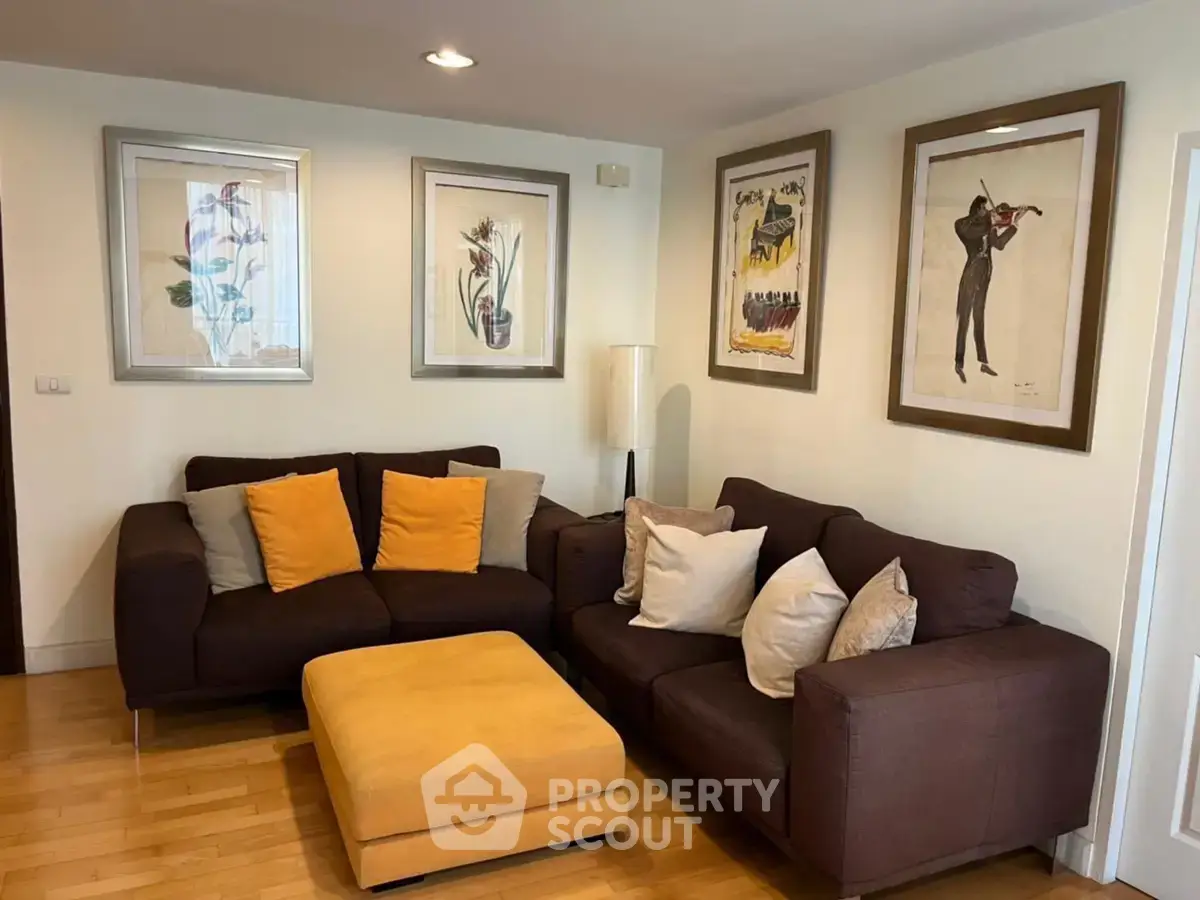 Cozy living room with stylish decor and comfortable seating, perfect for relaxation and entertaining.