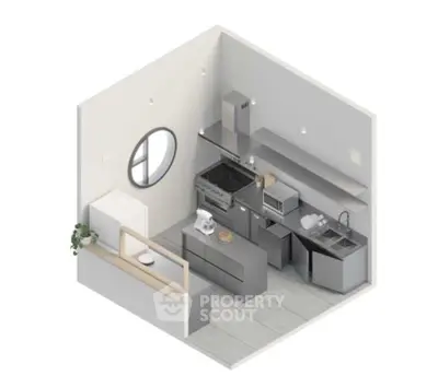 Modern kitchen design with sleek appliances and open layout