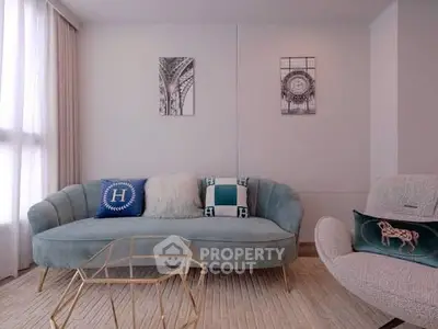 Stylish modern living room with elegant furniture and decor