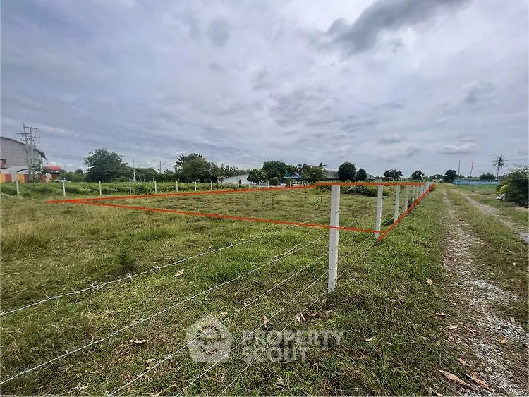 Spacious plot of land with clear boundaries and lush greenery, perfect for development.